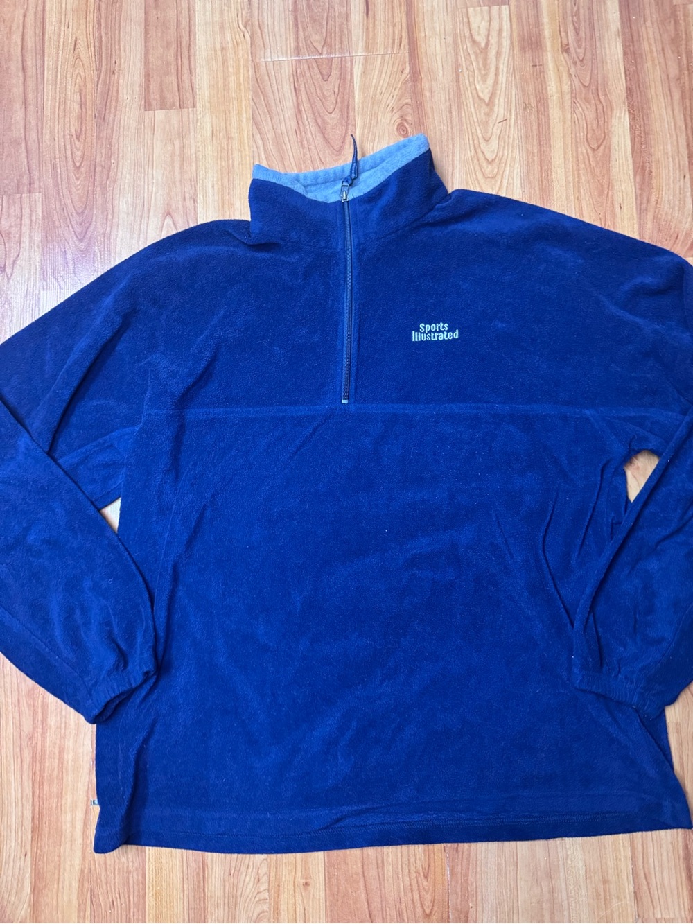 Vintage Sports Illustrated Blue Quarter Zip Sweater